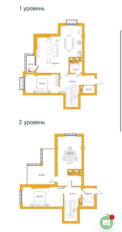 Элитка, 4 ком, 155 м2, ж/к Imarat Park Residence, Сост: Сдан ПСО - фото 2